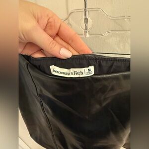 Abercrombie & Fitch Black Leather Mini Squort